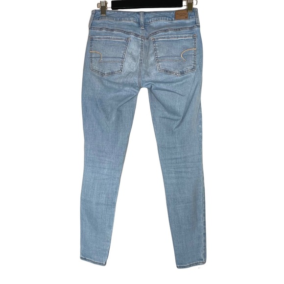 American Eagle Light Wash Embroidery Jeggings - Picture 2 of 9